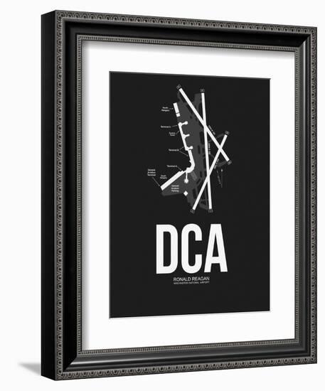 DCA Washington Airport Black-NaxArt-Framed Art Print