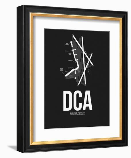 DCA Washington Airport Black-NaxArt-Framed Art Print