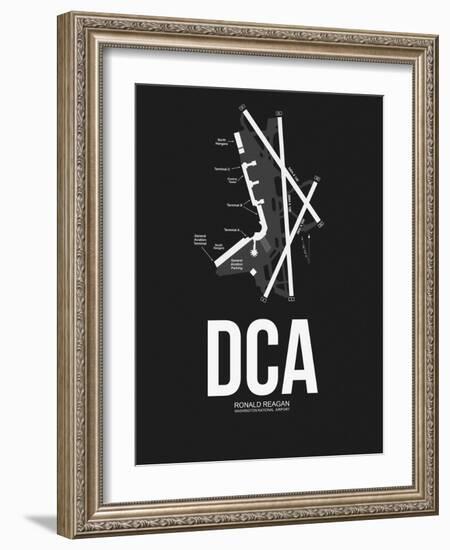 DCA Washington Airport Black-NaxArt-Framed Art Print