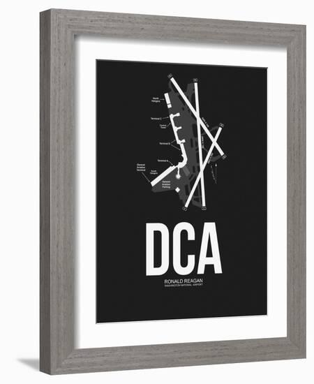 DCA Washington Airport Black-NaxArt-Framed Art Print
