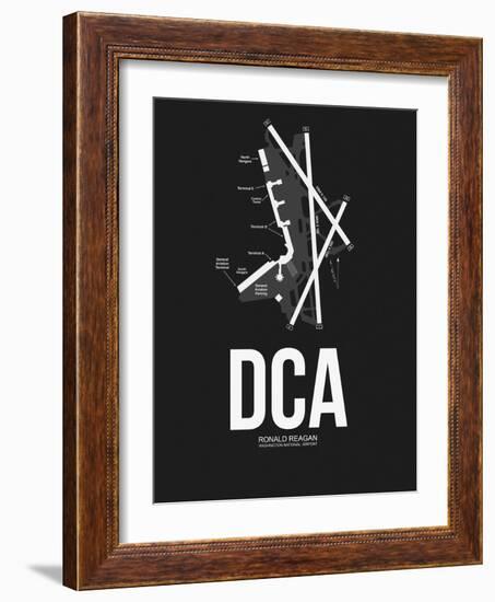 DCA Washington Airport Black-NaxArt-Framed Art Print