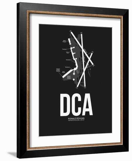 DCA Washington Airport Black-NaxArt-Framed Art Print