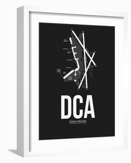 DCA Washington Airport Black-NaxArt-Framed Art Print