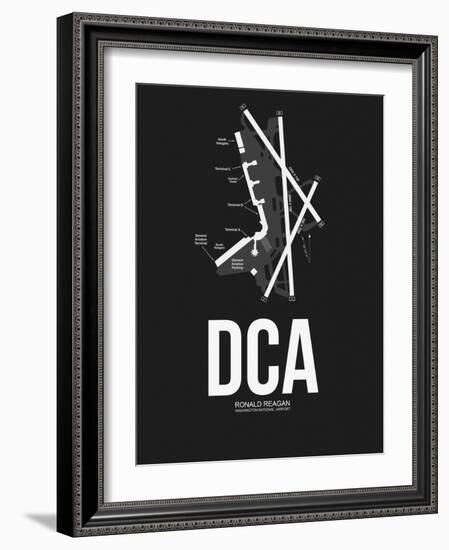 DCA Washington Airport Black-NaxArt-Framed Art Print