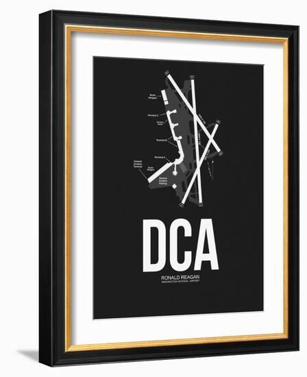 DCA Washington Airport Black-NaxArt-Framed Art Print