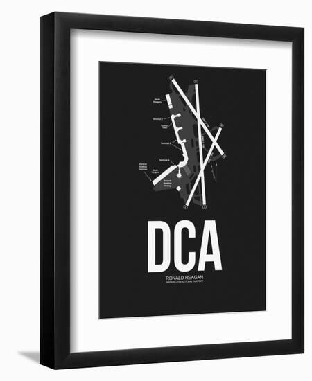 DCA Washington Airport Black-NaxArt-Framed Premium Giclee Print