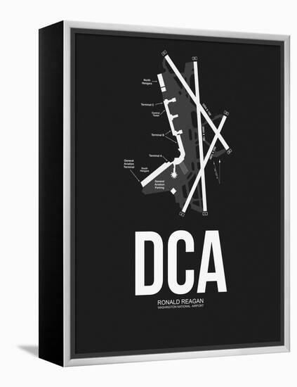 DCA Washington Airport Black-NaxArt-Framed Stretched Canvas