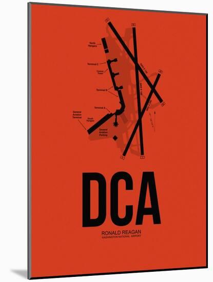 DCA Washington Airport Orange-NaxArt-Mounted Art Print