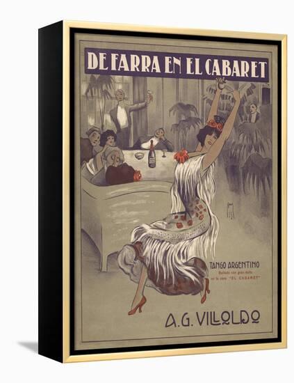 De Farra En El Cabaret Tango Sheet Music Cover-null-Framed Premier Image Canvas