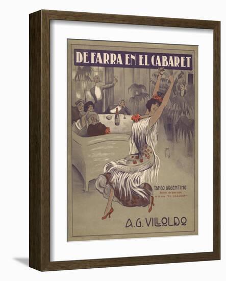 De Farra En El Cabaret Tango Sheet Music Cover-null-Framed Giclee Print