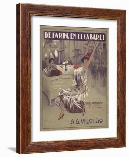 De Farra En El Cabaret Tango Sheet Music Cover-null-Framed Giclee Print