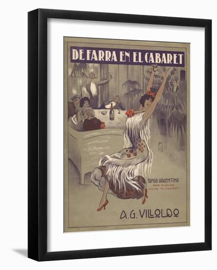 De Farra En El Cabaret Tango Sheet Music Cover-null-Framed Giclee Print