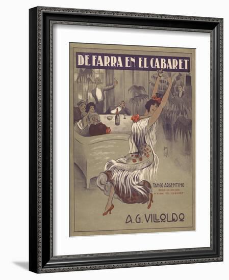 De Farra En El Cabaret Tango Sheet Music Cover-null-Framed Giclee Print