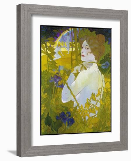 De Feure La Femme a L'iris-Vintage Lavoie-Framed Giclee Print