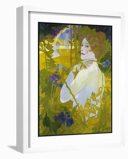 De Feure La Femme a L'iris-Vintage Lavoie-Framed Giclee Print