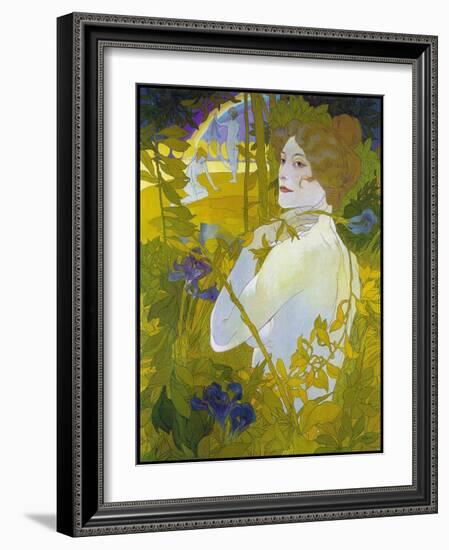De Feure La Femme a L'iris-Vintage Lavoie-Framed Giclee Print