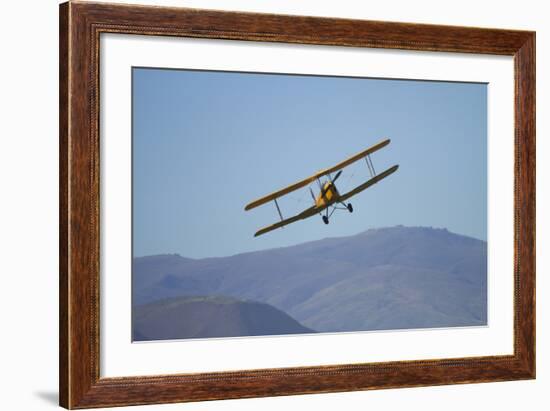 De Havilland Dh 82A Tiger Moth Biplane, Warbirds over Wanaka, Airshow, New Zealand-David Wall-Framed Photographic Print