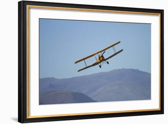 De Havilland Dh 82A Tiger Moth Biplane, Warbirds over Wanaka, Airshow, New Zealand-David Wall-Framed Photographic Print