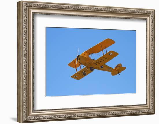 De Havilland Dh 82A Tiger Moth Biplane, Warbirds over Wanaka, Airshow, New Zealand-David Wall-Framed Photographic Print