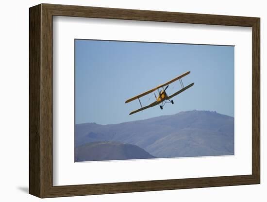 De Havilland Dh 82A Tiger Moth Biplane, Warbirds over Wanaka, Airshow, New Zealand-David Wall-Framed Photographic Print