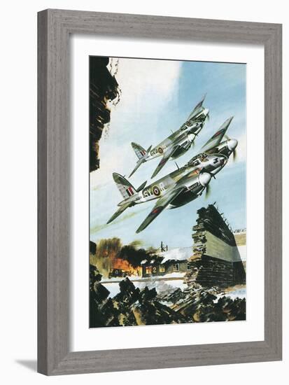 De Havilland Mosquito-Wilf Hardy-Framed Giclee Print