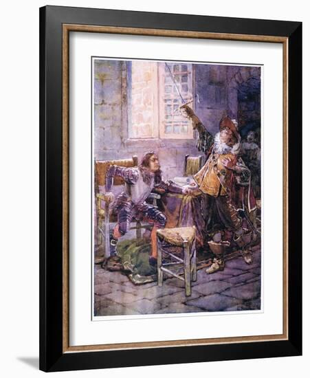 De La Tour Refuses to Yield His Allegiance 1630, C.1920-Henry Sandham-Framed Giclee Print