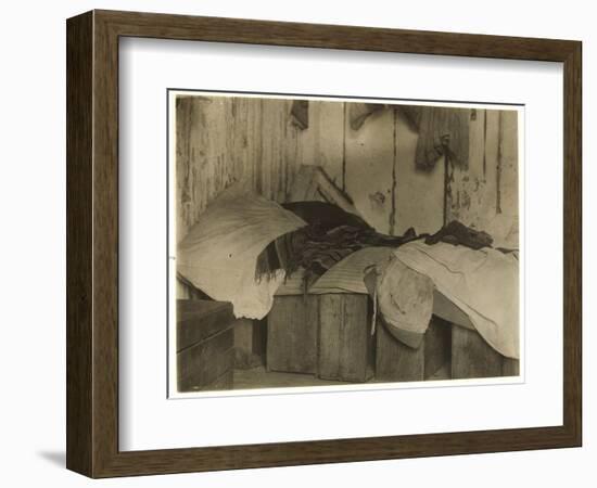 De Marco Shack for Cranberry Pickers at Forsythe's Bog-Lewis Wickes Hine-Framed Photographic Print