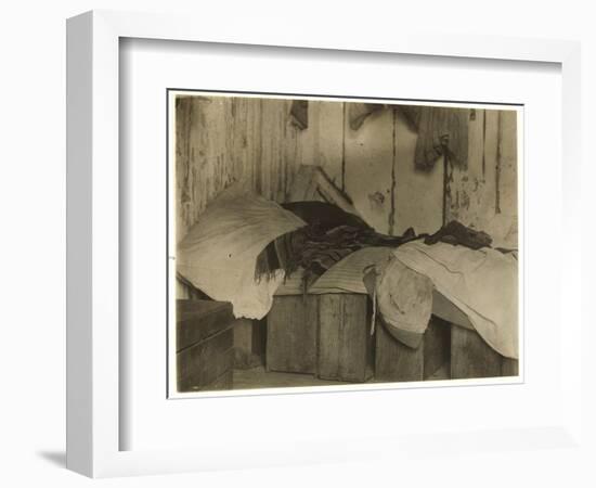 De Marco Shack for Cranberry Pickers at Forsythe's Bog-Lewis Wickes Hine-Framed Photographic Print