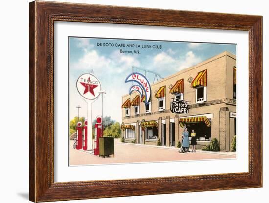 De Soto Cafe and Gas Station-null-Framed Art Print