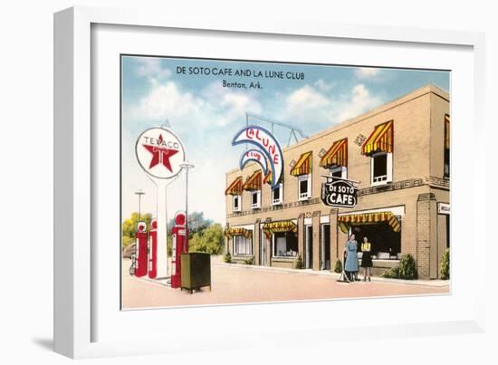 De Soto Cafe and Gas Station-null-Framed Art Print