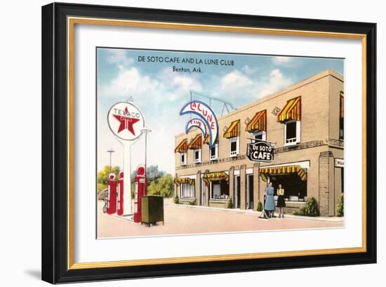 De Soto Cafe and Gas Station-null-Framed Art Print