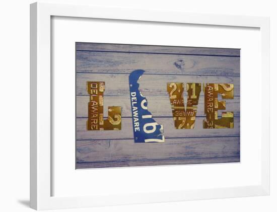 DE State Love-Design Turnpike-Framed Giclee Print