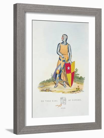 De Vere, Earl of Oxford, 1280, from Ancient Armour by Samuel Rush Meyrick, 1824-null-Framed Giclee Print