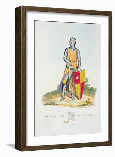 De Vere, Earl of Oxford, 1280, from Ancient Armour by Samuel Rush Meyrick, 1824-null-Framed Giclee Print