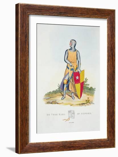 De Vere, Earl of Oxford, 1280, from Ancient Armour by Samuel Rush Meyrick, 1824-null-Framed Giclee Print