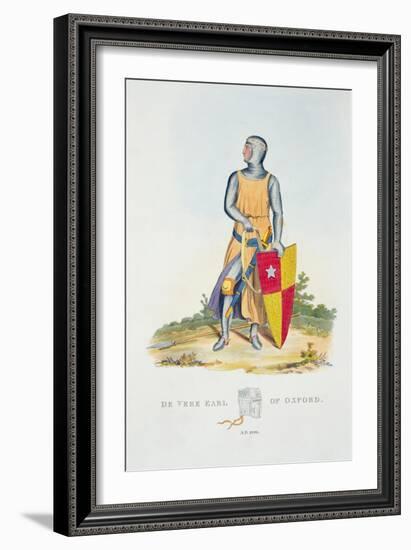 De Vere, Earl of Oxford, 1280, from Ancient Armour by Samuel Rush Meyrick, 1824-null-Framed Giclee Print