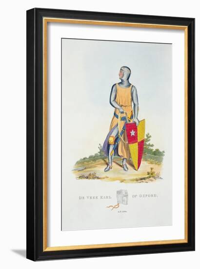 De Vere, Earl of Oxford, 1280, from Ancient Armour by Samuel Rush Meyrick, 1824-null-Framed Giclee Print