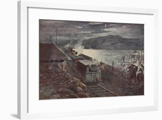De Wet's Attempt to Cross the Railway-null-Framed Giclee Print