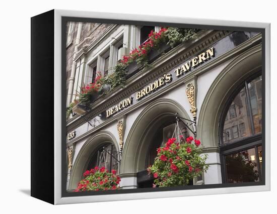 Deacon Brodie's Tavern, Royal Mile, Old Town, Edinburgh, Scotland, Uk-null-Framed Premier Image Canvas