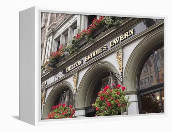 Deacon Brodie's Tavern, Royal Mile, Old Town, Edinburgh, Scotland, Uk-null-Framed Premier Image Canvas