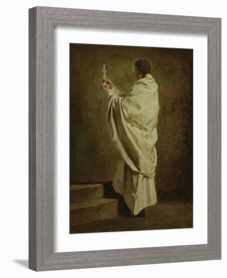 Deacon Holding a Chalice, C.1743-47 (Oil on Canvas)-Pierre Subleyras-Framed Giclee Print
