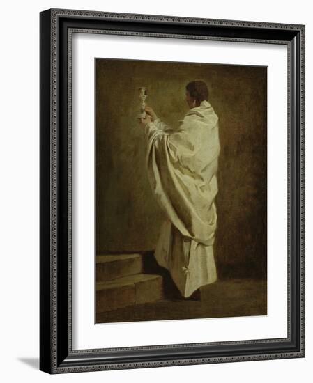 Deacon Holding a Chalice, C.1743-47 (Oil on Canvas)-Pierre Subleyras-Framed Giclee Print