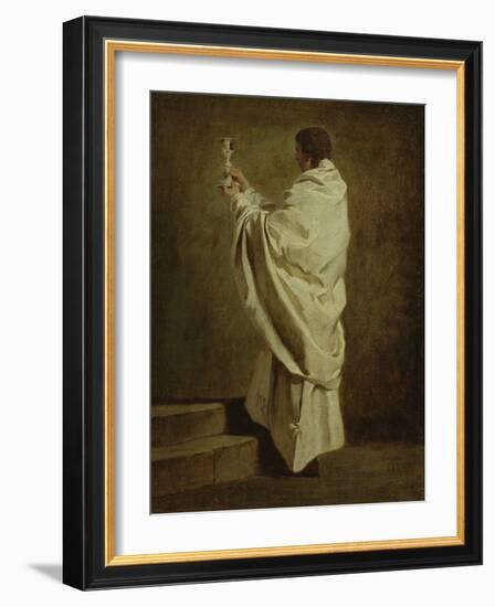 Deacon Holding a Chalice, C.1743-47 (Oil on Canvas)-Pierre Subleyras-Framed Giclee Print