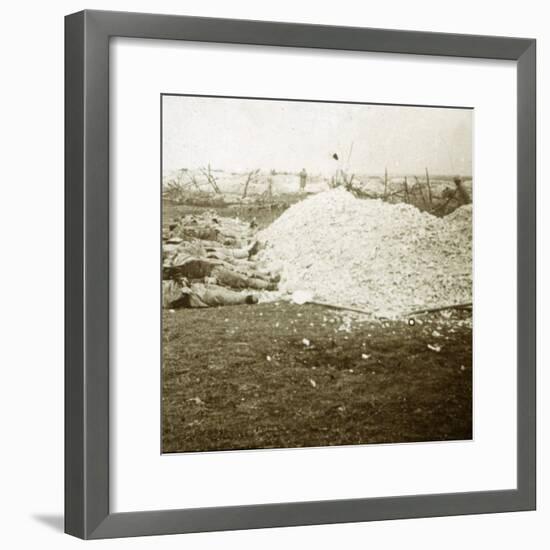 Dead bodies, Souain, northern France, September 1915-Unknown-Framed Photographic Print
