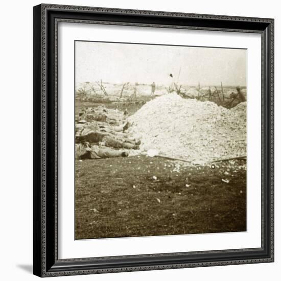 Dead bodies, Souain, northern France, September 1915-Unknown-Framed Photographic Print