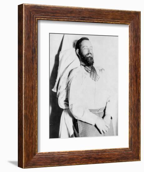 Dead Body of Outlaw Jesse James Photograph-Lantern Press-Framed Premium Giclee Print