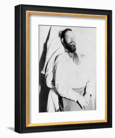 Dead Body of Outlaw Jesse James Photograph-Lantern Press-Framed Premium Giclee Print