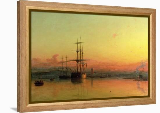 Dead Calm - Sunset at the Bight of Exmouth-Francis Danby-Framed Premier Image Canvas