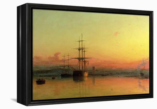 Dead Calm - Sunset at the Bight of Exmouth-Francis Danby-Framed Premier Image Canvas