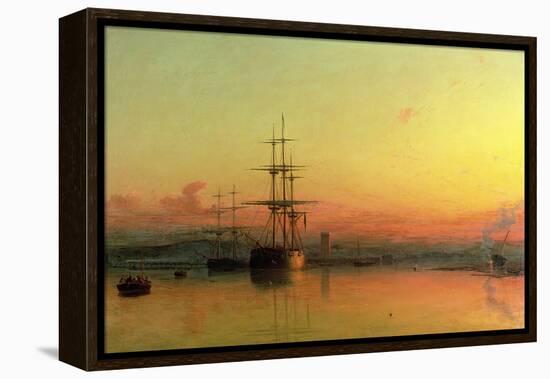 Dead Calm - Sunset at the Bight of Exmouth-Francis Danby-Framed Premier Image Canvas